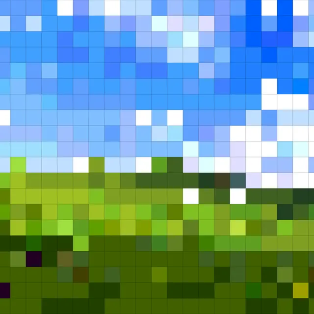 Image preview reduced to coarse blocks of flattened color.
